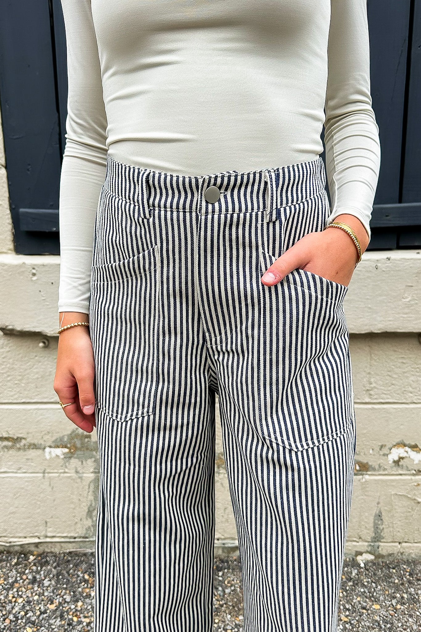 Line Theory Pinstripe Pants - Madison and Mallory