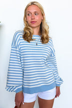 Linear Lounge Striped Sweater - Madison and Mallory
