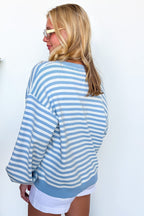 Linear Lounge Striped Sweater - Madison and Mallory
