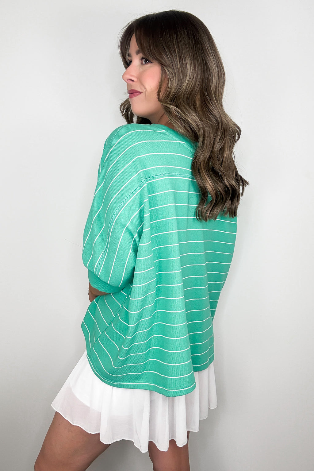 Line by Line Striped Dolman Knit Top - - Madison and Mallory