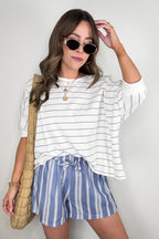 Line by Line Striped Dolman Knit Top - - Madison and Mallory