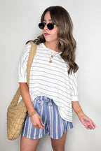 Line by Line Striped Dolman Knit Top - - Madison and Mallory