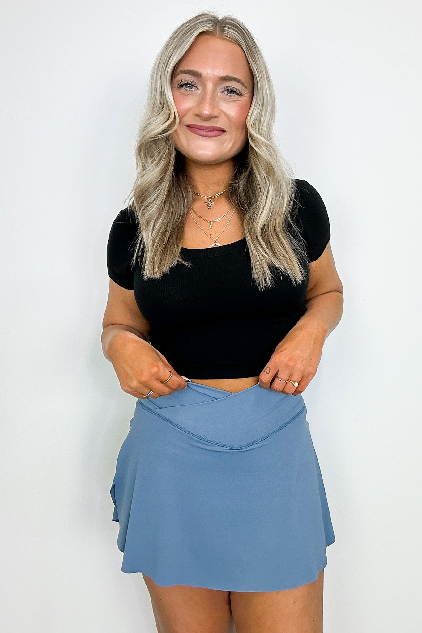 Liorah Crossover Waist Active Skort - FINAL SALE - Madison and Mallory