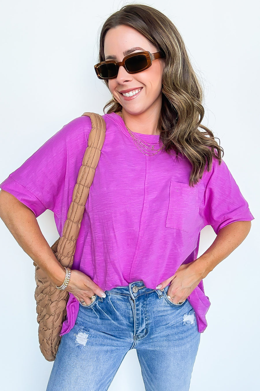 Live in Comfort Relaxed Pocket Tee - BACK IN STOCK - Madison and Mallory