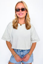 Lived-In Luxe Mineral Washed Loose Fit Tee