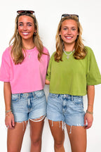 Lived-In Luxe Mineral Washed Loose Fit Tee - Madison and Mallory