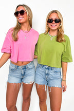 Lived-In Luxe Mineral Washed Loose Fit Tee - Madison and Mallory