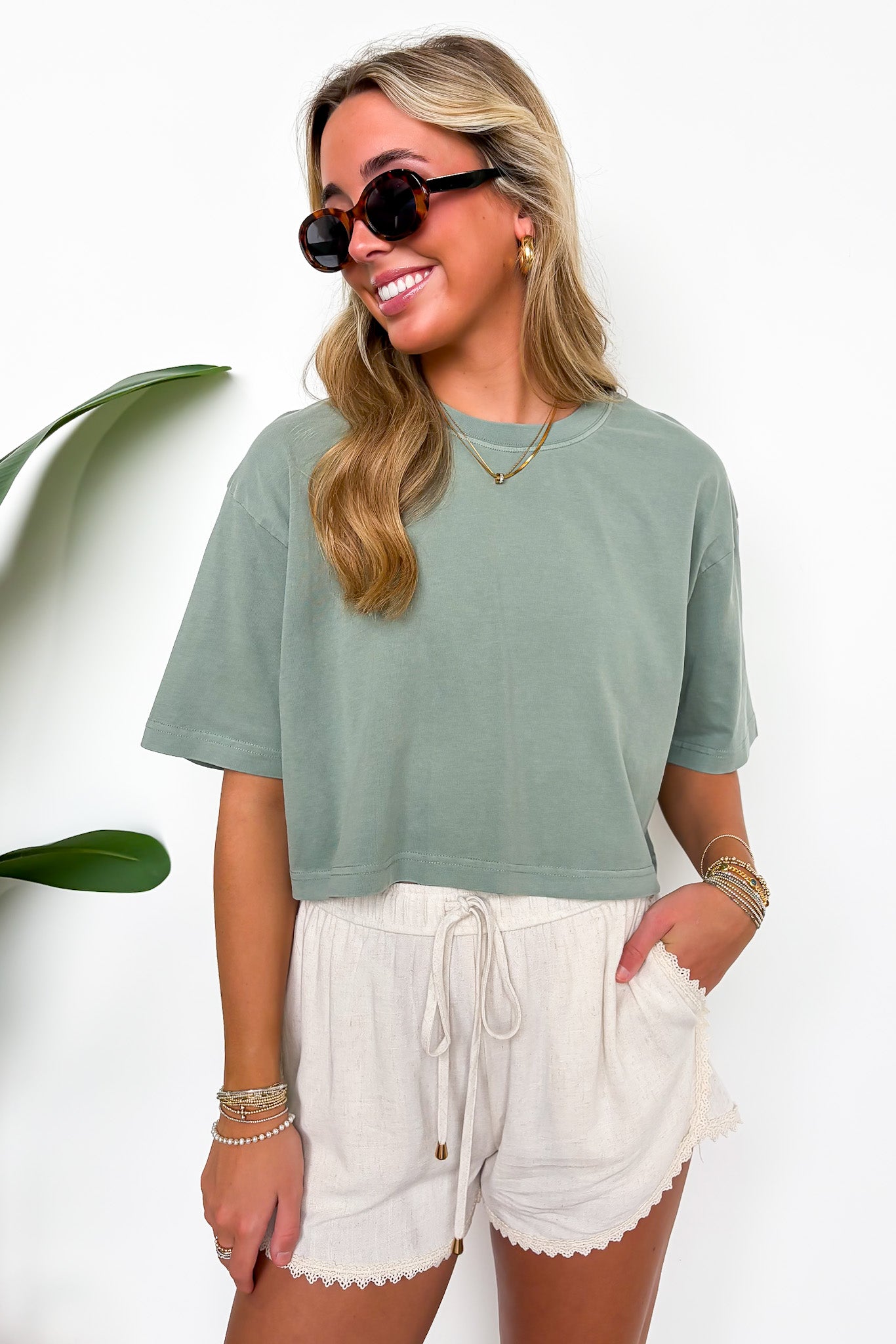 Lived-In Luxe Mineral Washed Loose Fit Tee - Madison and Mallory