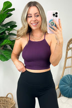  Lizara Ribbed Seamless Cropped Cami Tank Top - FINAL SALE - Madison and Mallory