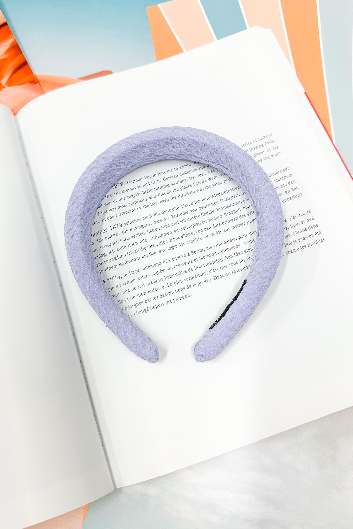 Lavender Lizetto Solid Puff Headband - Madison and Mallory