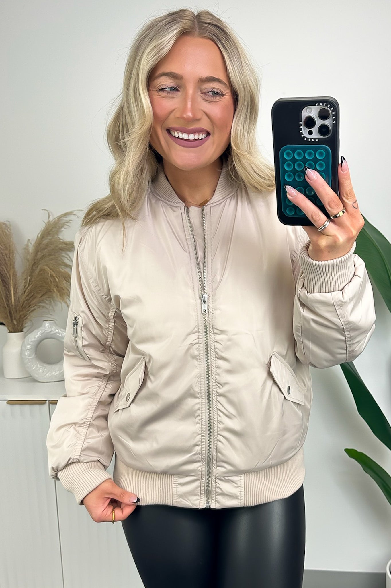  Loftin Ruched Bomber Jacket - FINAL SALE - Madison and Mallory