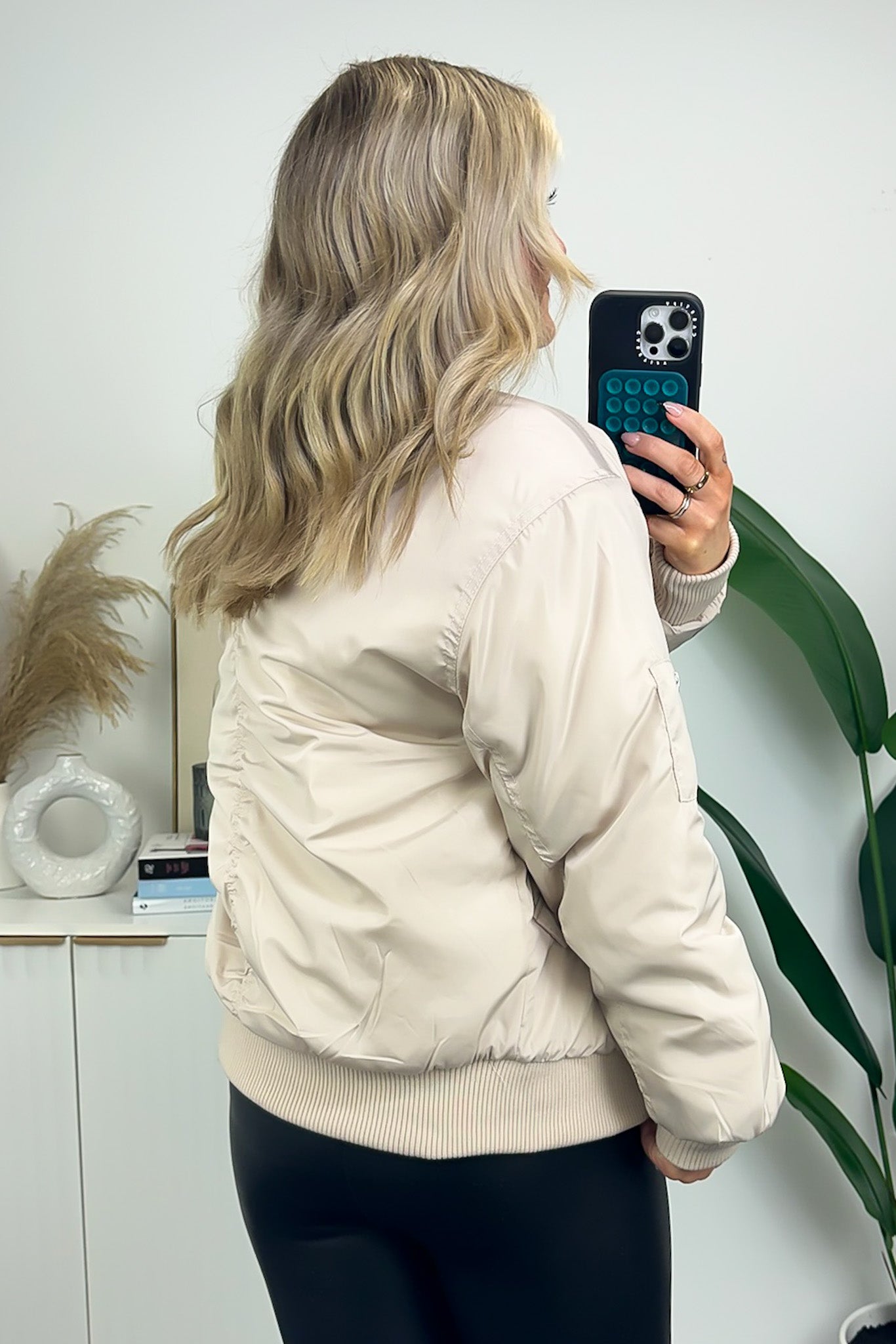  Loftin Ruched Bomber Jacket - FINAL SALE - Madison and Mallory