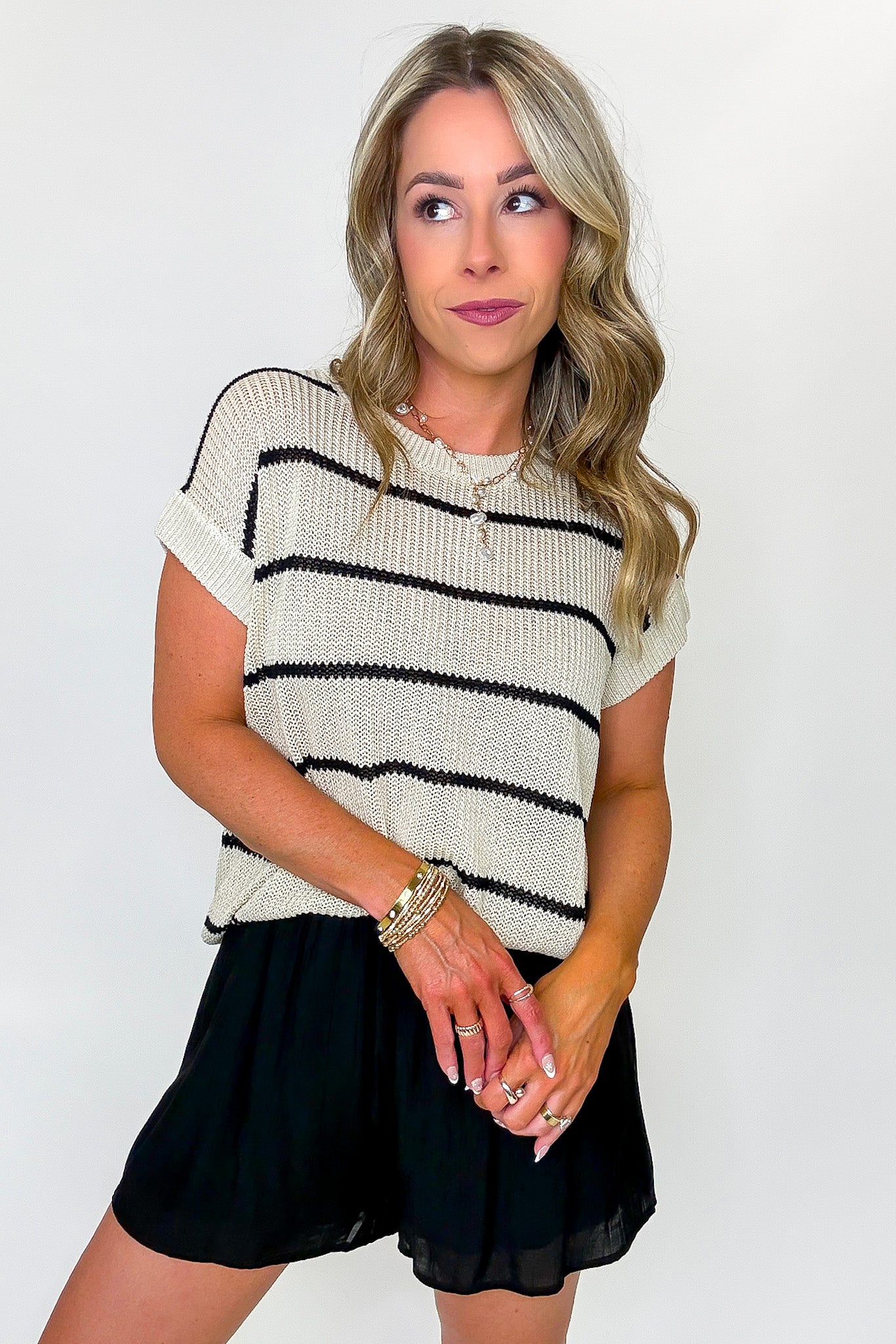 Loomline Striped Knit Top - Madison and Mallory
