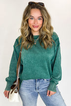 Lounge Life Acid Wash Sweatshirt - BACK IN STOCK - Madison and Mallory