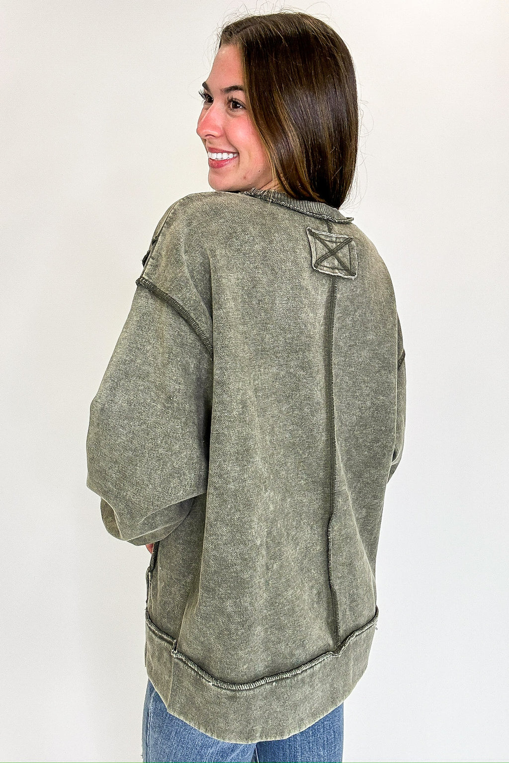 Lounge Life Acid Wash Sweatshirt - BACK IN STOCK - Madison and Mallory