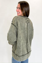 Lounge Life Acid Wash Sweatshirt - BACK IN STOCK - Madison and Mallory