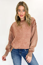 Lounge Life Acid Wash Sweatshirt - BACK IN STOCK - Madison and Mallory