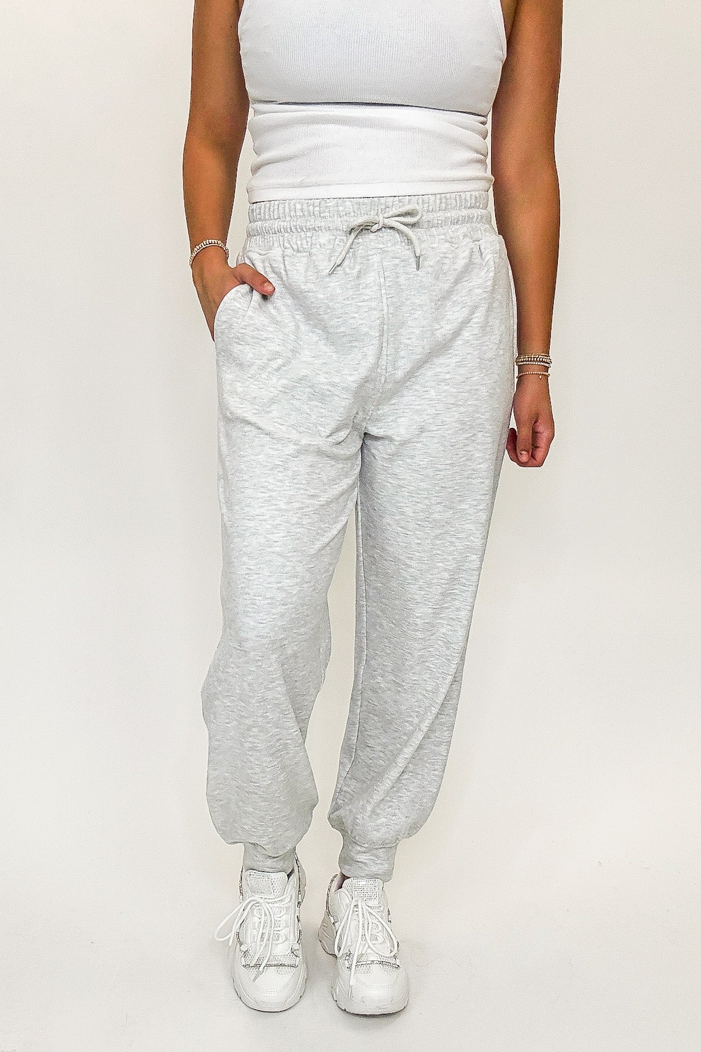 Lounge Line High Waisted Solid Knit Joggers - Madison and Mallory
