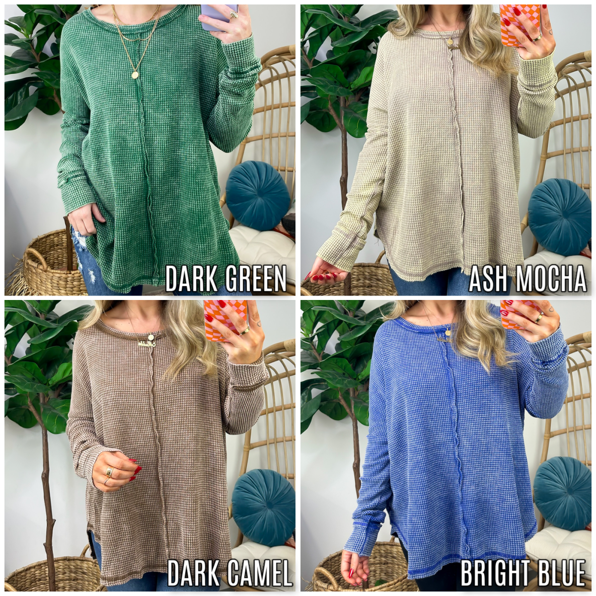  Lovedale Waffle Knit Oversized Top - BACK IN STOCK - Madison and Mallory