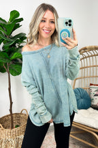 Lovedale Waffle Knit Oversized Top - BACK IN STOCK - Madison and Mallory
