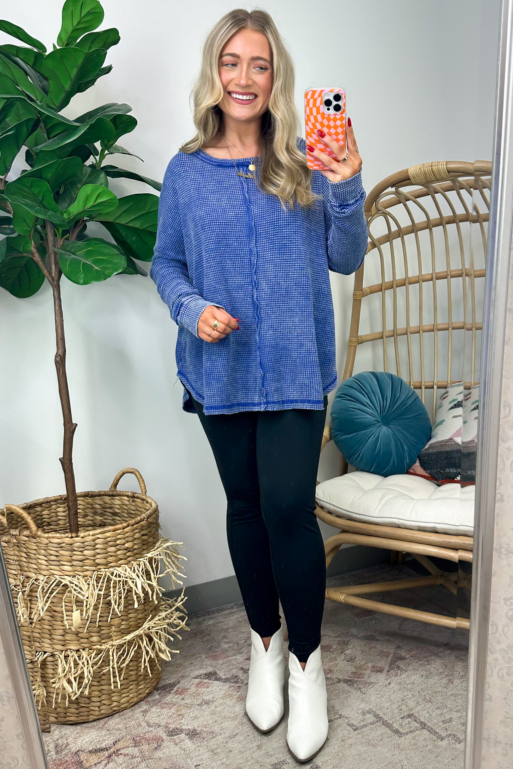 Lovedale Waffle Knit Oversized Top - FINAL SALE - Madison and Mallory