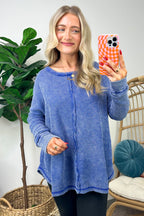 Lovedale Waffle Knit Oversized Top - FINAL SALE - Madison and Mallory