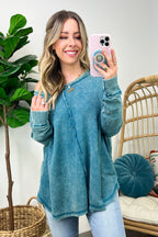  Lovedale Waffle Knit Oversized Top - BACK IN STOCK - Madison and Mallory