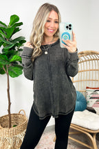 Lovedale Waffle Knit Oversized Top - FINAL SALE - Madison and Mallory