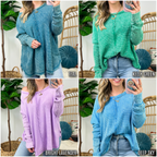  Lovedale Waffle Knit Oversized Top - BACK IN STOCK - Madison and Mallory