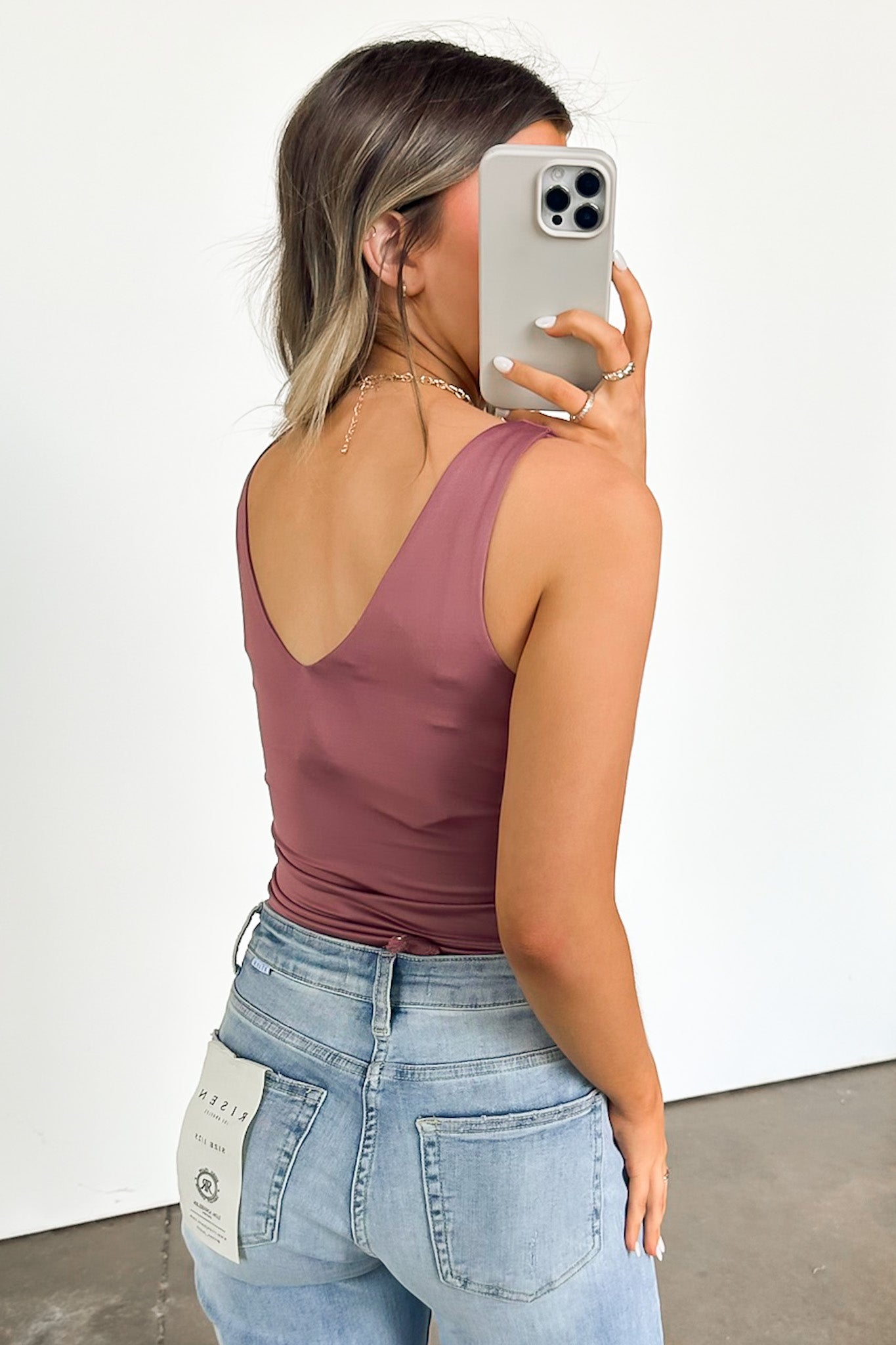  Lovino Seamless V-Neck Bodysuit - FINAL SALE - Madison and Mallory