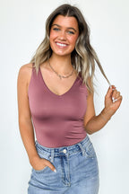  Lovino Seamless V-Neck Bodysuit - FINAL SALE - Madison and Mallory
