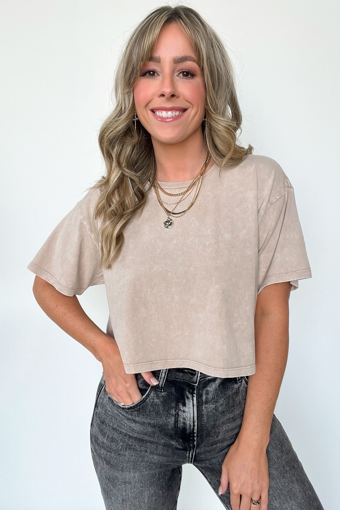  Luci Mineral Wash Relaxed Fit Top - Madison and Mallory