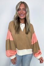 Luciah Oversized Color Block Contrast Top - FINAL SALE - Madison and Mallory