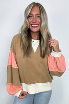 Luciah Oversized Color Block Contrast Top - FINAL SALE - Madison and Mallory