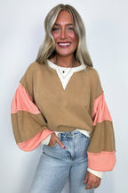 Luciah Oversized Color Block Contrast Top - FINAL SALE - Madison and Mallory