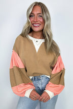 Luciah Oversized Color Block Contrast Top - FINAL SALE - Madison and Mallory