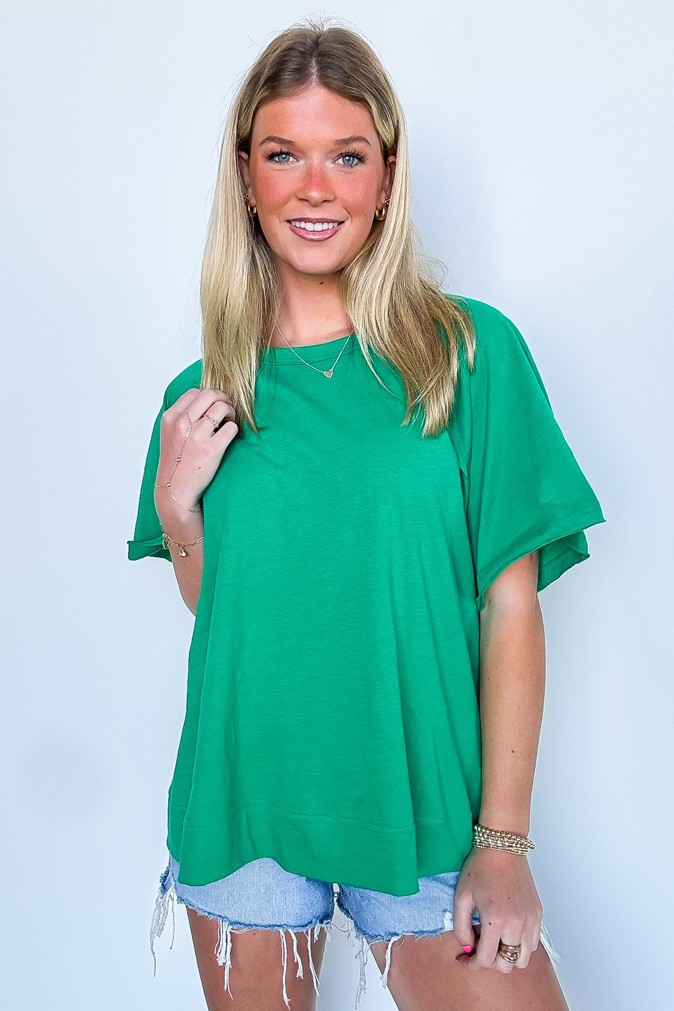 Lucy Oversized Short Sleeve Top - FINAL SALE - Madison and Mallory