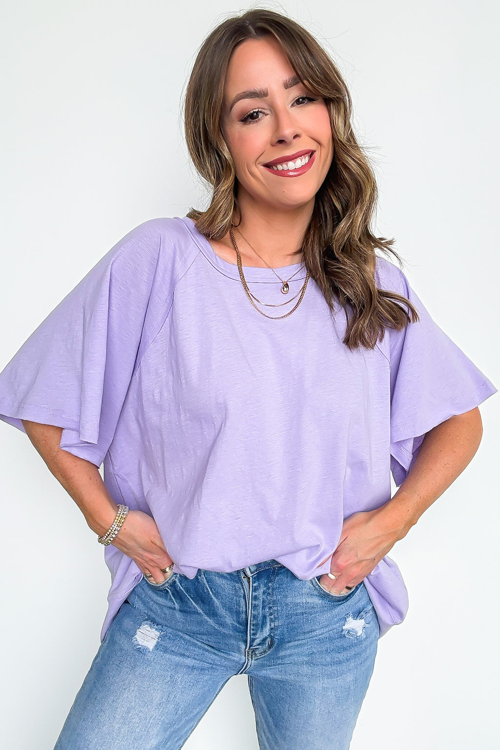 Lucy Oversized Short Sleeve Top - FINAL SALE