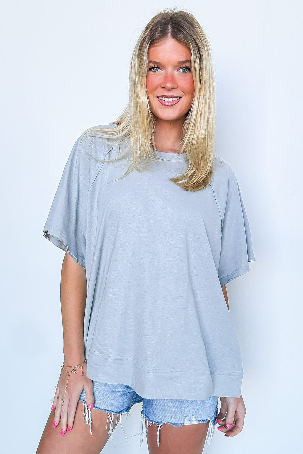 Lucy Oversized Short Sleeve Top - FINAL SALE - Madison and Mallory