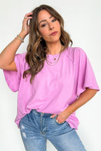 Lucy Oversized Short Sleeve Top - FINAL SALE