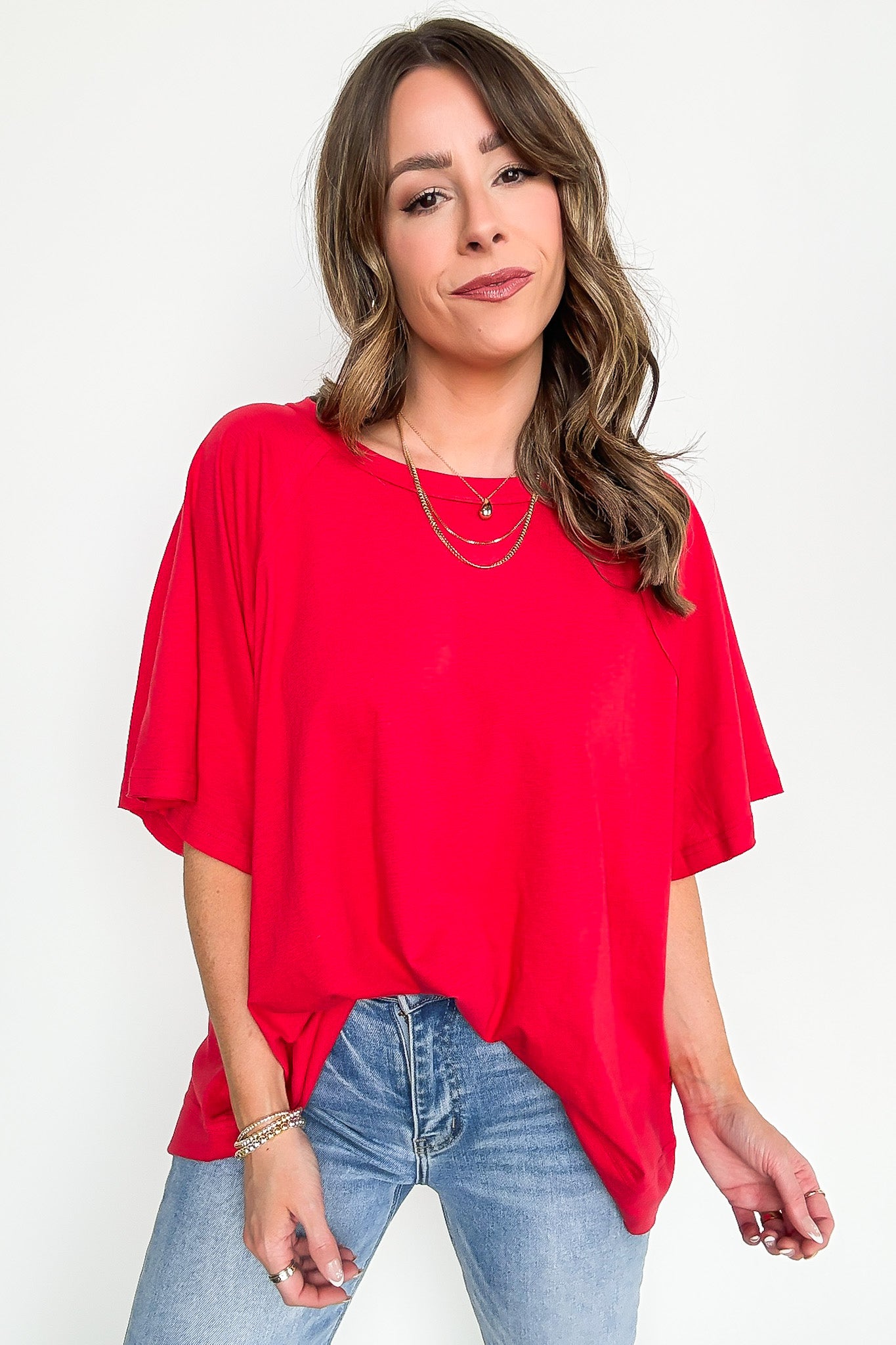 Lucy Oversized Short Sleeve Top - FINAL SALE