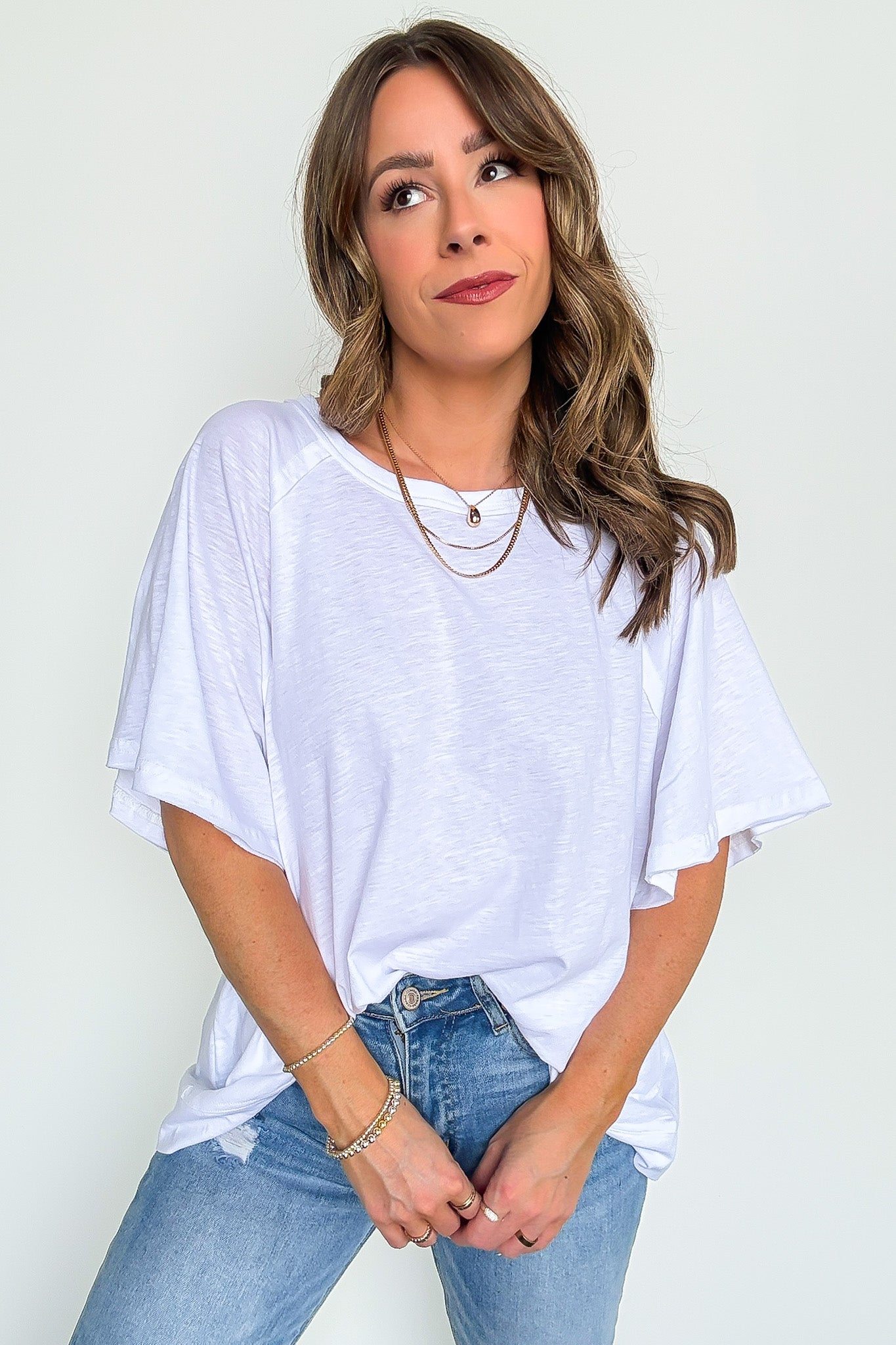 Lucy Oversized Short Sleeve Top - FINAL SALE - Madison and Mallory
