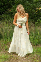 Luma Embroidered Tiered Maxi Skirt - Madison and Mallory