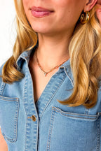 Luminous Link Rhinestone Pendant Chain Necklace - Madison and Mallory