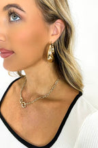 Lustrous Loop Gold Dipped Puffy Oval Pin Catch Hoop Earrings - Madison and Mallory