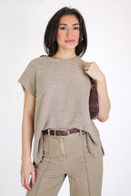 Light Mocha / S Luxe Appeal Relaxed Crew Neck Knit Top - Madison and Mallory