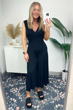  Luxe Reputation Surplice Wide Leg Jumpsuit - FINAL SALE - Madison and Mallory