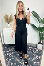  Luxe Reputation Surplice Wide Leg Jumpsuit - FINAL SALE - Madison and Mallory