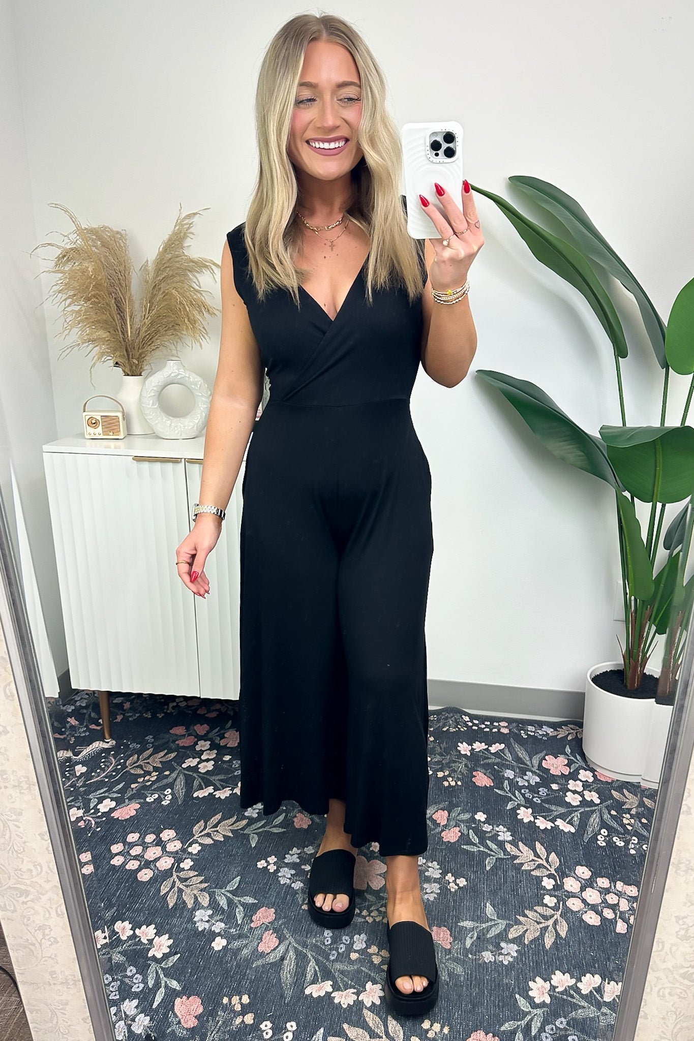  Luxe Reputation Surplice Wide Leg Jumpsuit - FINAL SALE - Madison and Mallory