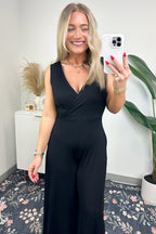  Luxe Reputation Surplice Wide Leg Jumpsuit - FINAL SALE - Madison and Mallory